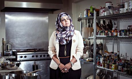 Halal food entrepreneur Shazia Saleem in her development kitchen in Spalding, Lincs. Photograph: Sophia Spring for Observer Food Monthly
